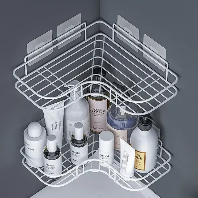 Étagères de rangement d'angle de salle de bains – vue 2