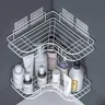 Étagères de rangement d'angle de salle de bains – vue 2