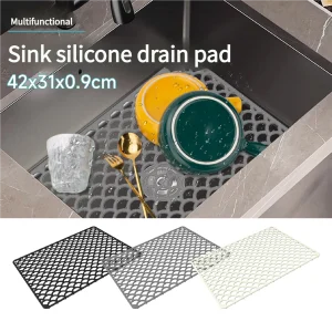 Tapis de Drainage d’évier en Silicone Durable de cuisine, tampon de trempage polyvalent sans n-dérapant, tapis d’évier creux en Silicone, tampon de séchage de vaisselle Tapis de Drainage d’évier en Silicone Durable de cuisine, tampon de trempage polyvalent sans n-dérapant, tapis d’évier creux en Silicone, tampon de séchage de vaisselle