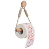 Support papier toilette mural bois clair corde jute… – vue 4