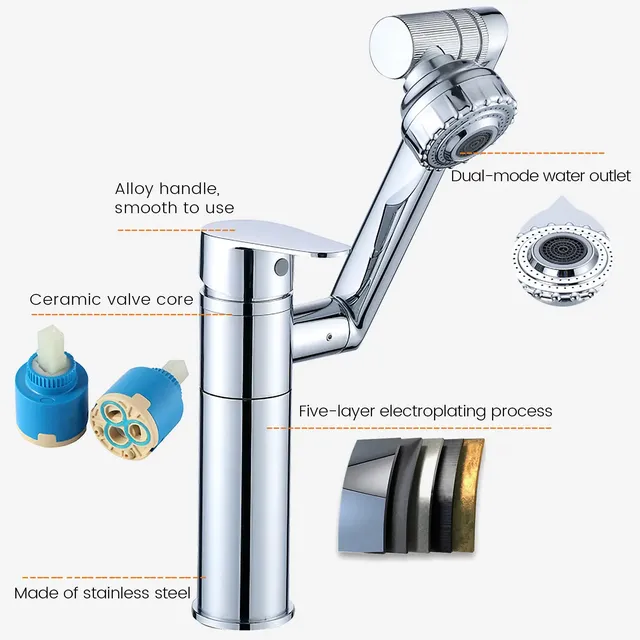 Mitigeur lavabo monotrou monocommande design cylindrique… – vue 4