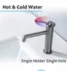 HOBasin-Robinet d'eau chaude et froide en laiton gris – vue 4