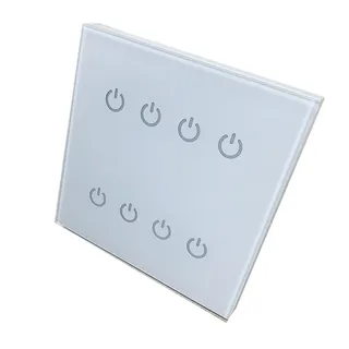 Interrupteur Mural Tactile Encastrable Verre Trempé Blanc Huit Zones…