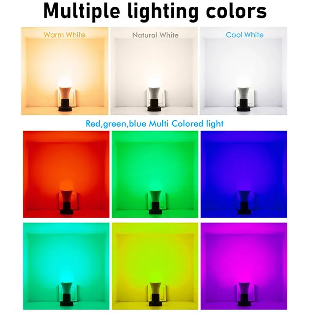 Ampoule LED intelligente RGB E27 B22 – vue 2