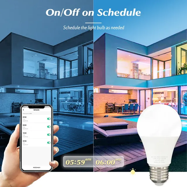 Ampoule intelligente WiFi 15W E27/B22 RGB – vue 5