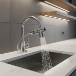 Filtre diffuseur économiseur d&rsquo;eau, cascade de cuisine avec pulvérisateur à 4 modes, rallonge de robinet distante à 720 °, buse, connecteur de centre commercial