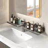 Étagère murale lavabo inoxydable brossé ventouse… – vue 1