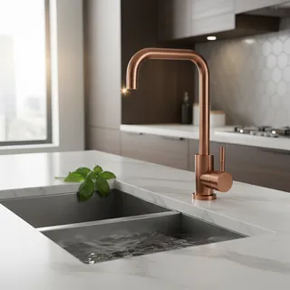 Robinet de cuisine de luxe en or Rose