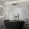 Mitigeur bain douche monocommande baignoire mural noir… – vue 1