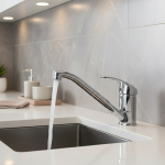 Robinet de lavabo de salle de bains modèle court, robinet d&rsquo;évier de cuisine à trou unique, mélangeur de lavage chaud et froid, robinet de grue, robinets d&rsquo;évier rotatifs à 360 degrés