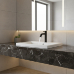 Robinet de lavabo en acier inoxydable, robinet d&rsquo;eau froide simple, hauteur étendue pour salle de bains, lavabo, balcon