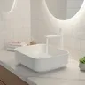 Robinet de lavabo de salle de bains blanc – vue 1