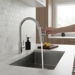 Robinet d&rsquo;évier à buse anti-éclaboussures, cascade de cuisine multifonction, robinet d&rsquo;extension pivotant universel à trois modes