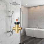 Robinet mitigeur thermostatique en laiton, robinet de salle de bain-douche, robinets de Thermostat de tuyau statique, contrôle de la température de l&rsquo;eau, douche de Bidet