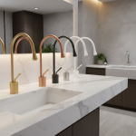 Robinet de lavabo moderne, robinets d&rsquo;évier de salle de bains, Rotation à 360 degrés, robinet de salle de bains monté sur le pont, grue de robinet d&rsquo;eau chaude et froide pour la cuisine ou le bain