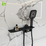 Robinet de baignoire mural à deux fonctions, longue et grande étagère, affichage de la température, débit d&rsquo;eau, génération d&rsquo;électricité