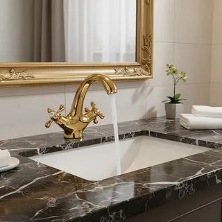 Robinet de lavabo Antique à double poignée
