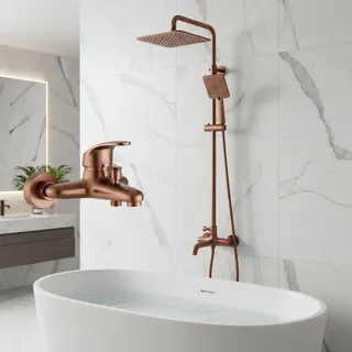 Vanne d'eau mixte en cuivre