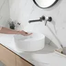 Lavabo mural avec poignée unique moderne – vue 1