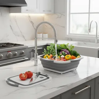 1/2 pièces ménage pliant lavabo Portable évier pied seau lavabo en…