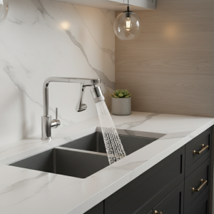 Acier inoxydable universel 1440 ° Bras robotique pivotant, Extension de robinet, aérateur, extension de robinet d&rsquo;évier de cuisine, Mode débit d&rsquo;eau 2