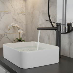 Robinet de lavabo en acier inoxydable, robinets de salle de bains or/noir, grand robinet d’évier, mélangeur d’évier d’eau chaude et froide, robinet de salle de bains Robinet de lavabo en acier inoxydable, robinets de salle de bains or/noir, grand robinet d’évier, mélangeur d’évier d’eau chaude et froide, robinet de salle de bains