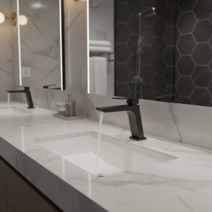 Robinet de lavabo gris pistolet, lavabo de salle de bains en laiton, cascade, mitigeur d’eau chaude et froide, grue à poignée unique, robinet mitigeur chromé noir Robinet de lavabo gris pistolet, lavabo de salle de bains en laiton, cascade, mitigeur d’eau chaude et froide, grue à poignée unique, robinet mitigeur chromé noir