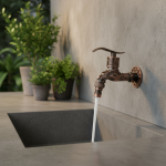 Lavabo de jardin Antique en alliage de Zinc, sculpture extérieure murale, robinet de vadrouille de jardin décoratif, évier extérieur