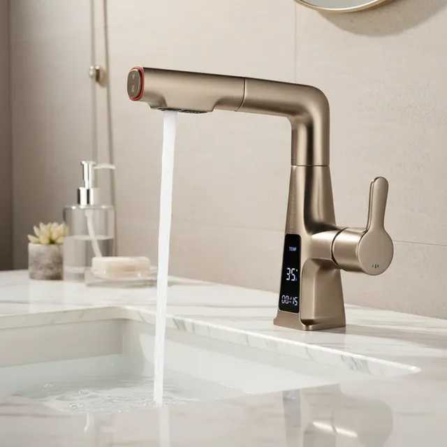 Robinet de lavabo en laiton extractible