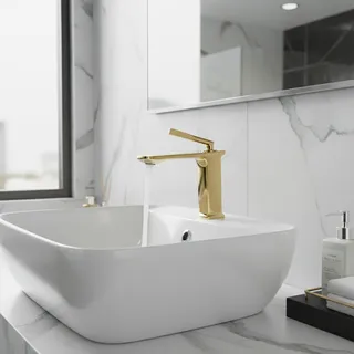 Mitigeur lavabo monocommande contemporain bec plat levier unique…