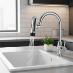 Diffuseur de tête de pulvérisateur de flux de cascade, buse d&rsquo;économie d&rsquo;eau, connecteur de douche, accessoires de robinet, moteurs de cuisine, 6 modes