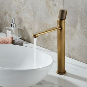 Robinets de lavabo Robinet de salle de bains en bronze antique Robinet d&rsquo;évier de salle de bains en laiton chaud et froid Robinet de lavabo monté sur le pont Robinet mitigeur d&rsquo;eau