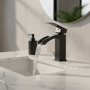 Kendesia-Robinet de pont à bec cascade, grue de ark, installation simple, eau chaude et froide, centre commercial Kendesia-Robinet de pont à bec cascade, grue de ark, installation simple, eau chaude et froide, centre commercial