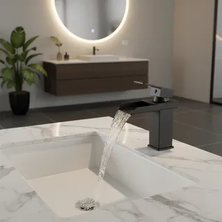 Mélangeur d'Eau Chaude et Froide Noir