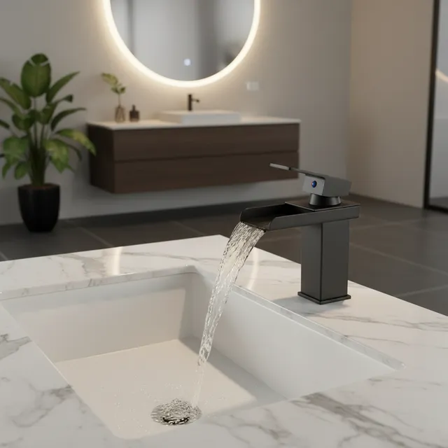 Mélangeur d'Eau Chaude et Froide Noir