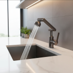 Universel 1080 °   Robinet rotatif double mode, bras mécanique lavabo cuisine salle de bains robinet d&rsquo;eau chaude et froide robinet d&rsquo;évier de cuisine