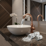 Aérateur d&rsquo;économie d&rsquo;eau en cuivre, robinet de salle de bains, bec de barboteur, filet de barboteur, fleur douce, bouche d&rsquo;eau, fleurs, prévention des éclaboussures