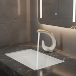 Robinet d&rsquo;évier de salle de bains de luxe, grue de bain à trou unique, mélangeur de lavage, robinet d&rsquo;eau de vanité, robinet de lavabo pour robinets de salle de bains Robinet de lavabo à une poignée