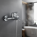 Robinet de douche pressurisé, robinets de salle de bains, mitigeur de bain, Triple robinet d&rsquo;eau froide et chaude, robinet domestique multifonctionnel