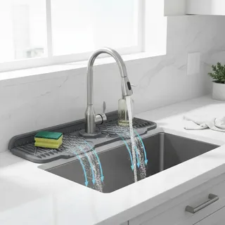 Tapis de robinet d'évier en Silicone