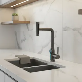 Robinet de cuisine gris