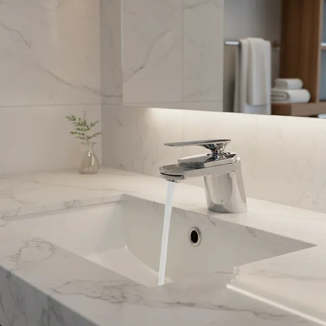Cascade lavabo en laiton mitigeur de lavabo à poignée…