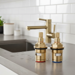 Cartouche remplacement cartouche robinet à disque à tige en céramique en laiton, robinet froid/chaud pour d&rsquo;eau à