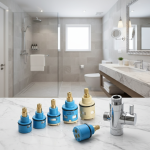 Colonne de douche en laiton ABS, cartouche de disque en céramique, robinet de barre de douche de centre commercial, robinet de bain, vanne Assad, accessoires HOAccessrespiration