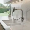 Robinet de cuisine extractible gris/argent