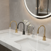 Robinet de lavabo moderne, or brossé, noir, argent, robinet de lavabo monté sur le pont, mélangeur d’évier, robinet en laiton chaud et froid pour salle de bains Robinet de lavabo moderne, or brossé, noir, argent, robinet de lavabo monté sur le pont, mélangeur d’évier, robinet en laiton chaud et froid pour salle de bains