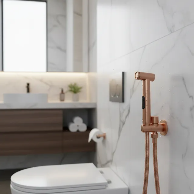 Robinet de Bidet en or Rose brossé