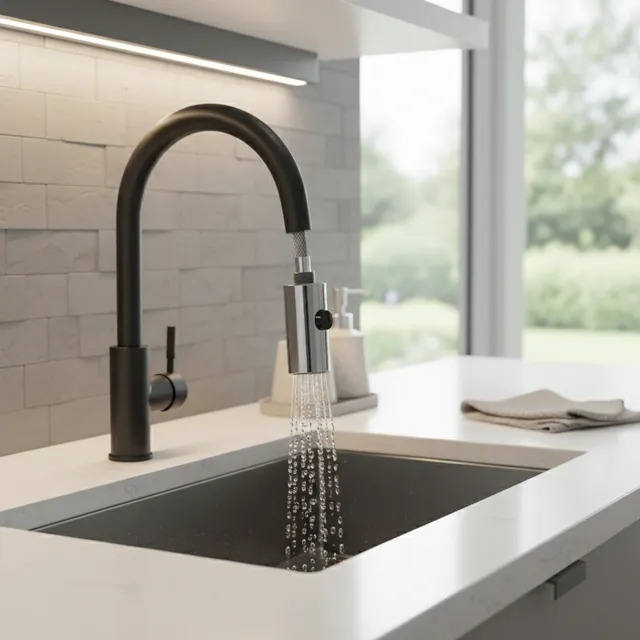Économie d'eau salle de bains bassin évier douche pomme…