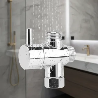 Vanne inverseur douche trois voies chromée corps T filetage mâle…