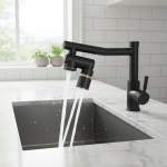 Robinet universel pour lavabo de cuisine, barboteur en laiton pressurisé, résistant aux éclaboussures, eau 360 °   Fixation d&rsquo;aérateur de robinet d&rsquo;extension pivotante